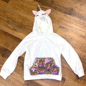 Shein size 10 unicorn hoodie. Great condition only wore a few times